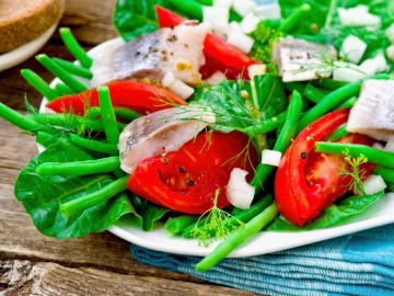 Matjes - Kartoffelsalat mit grünen Bohnen