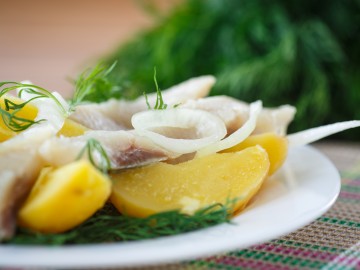 Matjes - Kartoffelsalat mit grünen Bohnen